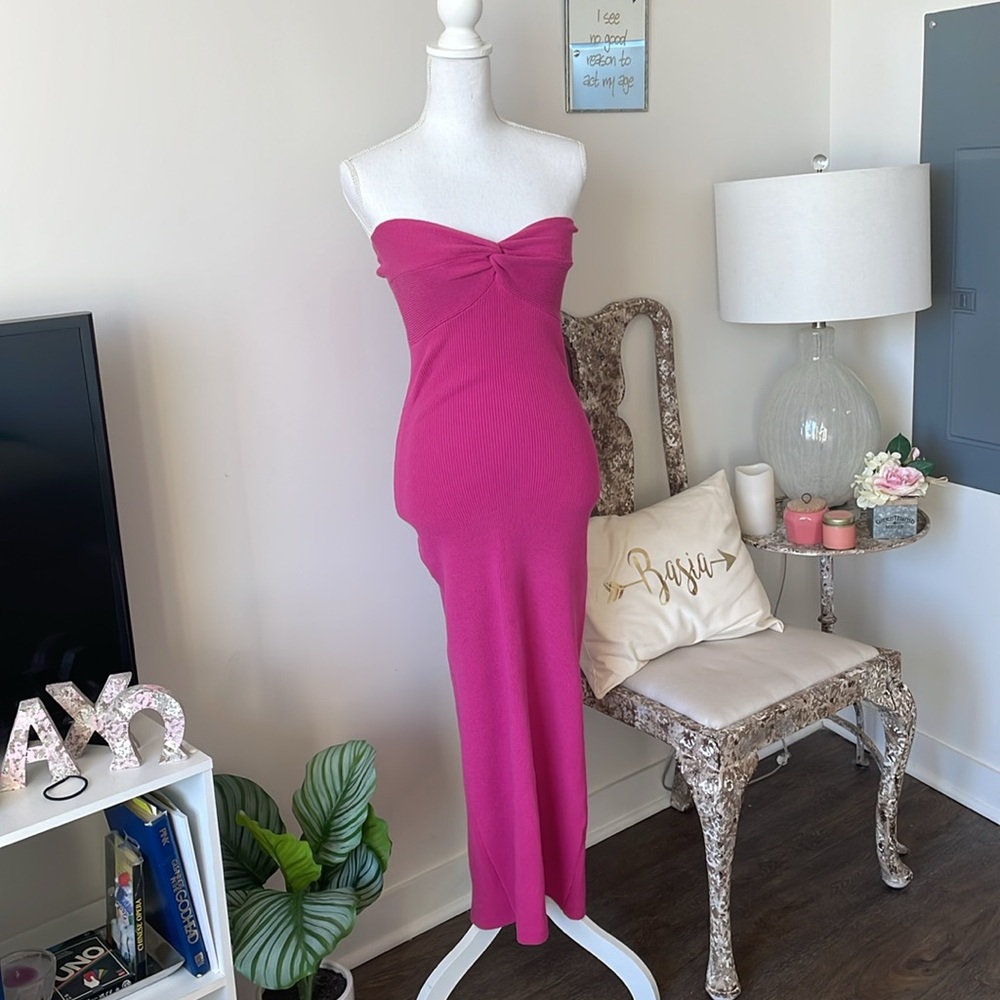 Pink Strapless Dress